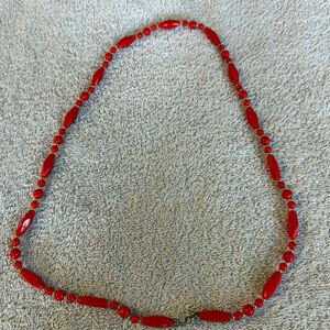 Beaded Necklace Red Fashion Jewelry